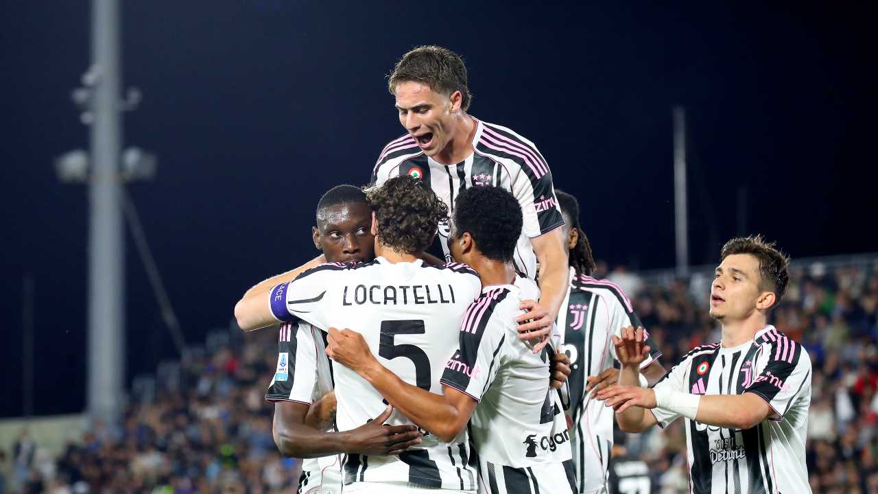 Esultanza dei giocatori della Juventus