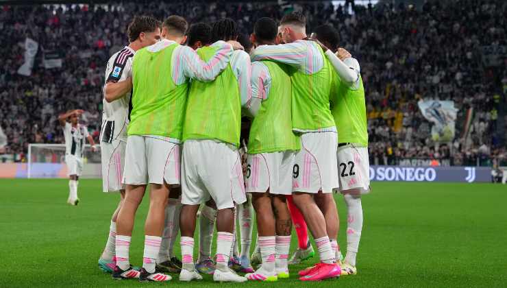 Esultanza dei giocatori della Juventus
