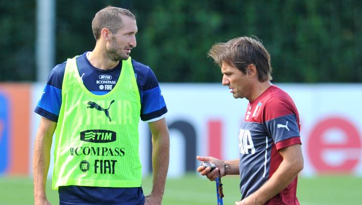 Giorgio Chiellini e Antonio Conte ai tempi della Nazionale