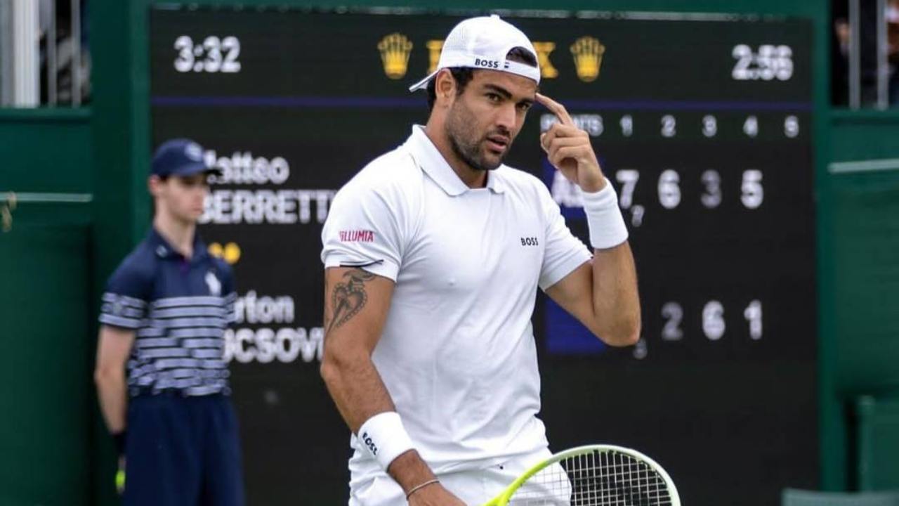 Matteo Berrettini in campo