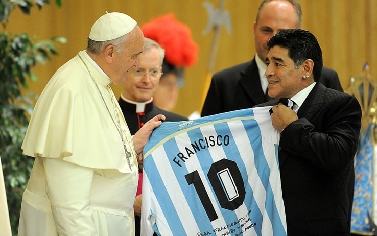 Papa Francesco e Diego Armando Maradona