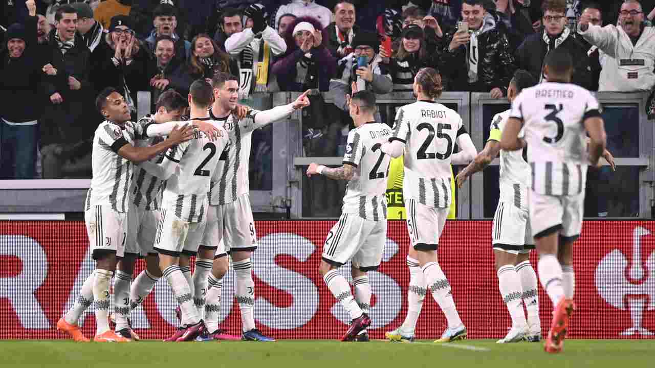 Un'esultanza della Juventus del passato