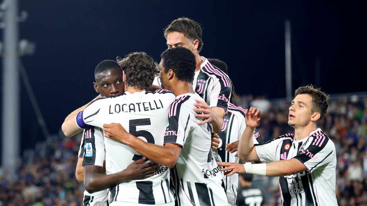 Esultanza dei giocatori della Juventus