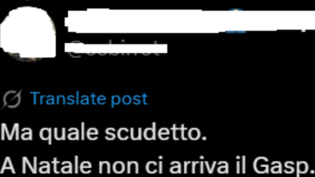 Il pensiero su X dell'utente