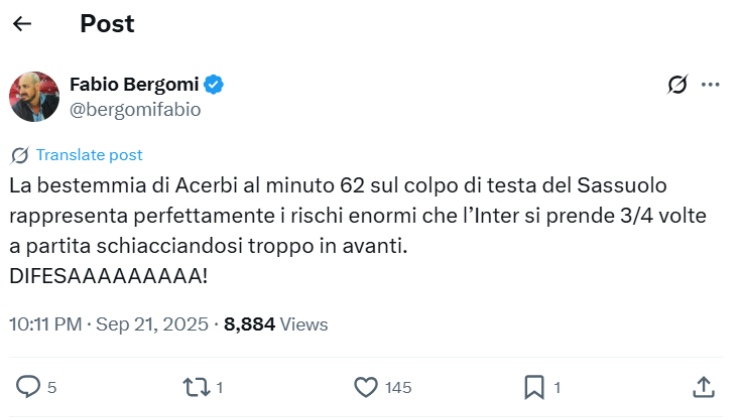 La rivelazione del giornalista 